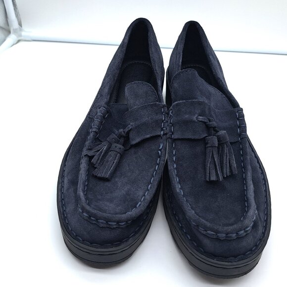 Born Women's Capri Tassel Platform Loafer Navy Suede - Size 10 - Picture 4 of 13